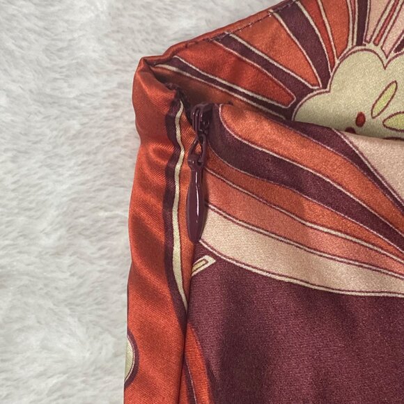 Ann Taylor Loft Silk Blend Halter Empire Floral Midi Dress 10 Y2K Groovy Boho - Picture 8 of 12